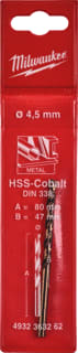 Milwaukee - Boor Hss-G Co Mtaalboor 4,5X80