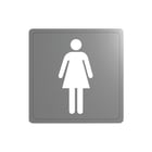 Delabie - Pictogram sanitaire ruimte Muurpictogram Vrouw Rvs