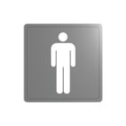 Delabie - Pictogram sanitaire ruimte Muurpictogram Man Rvs