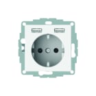 Schneider Electric Merten - M-Smart Wandcontactdoos (WCD schakelmat.) wcd ra 2xusb 5v 2.4a pw wt