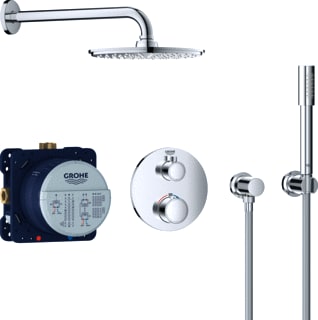 Grohe - Grohtherm Inbouwmengkraan 210Mm Rozt Rond