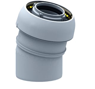Burgerhout - EasySafe Concentr. RGA/LTV hulpstuk 2 aansl. Esfe Bocht Pp 60/100 15Gr