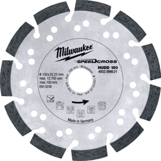Milwaukee - Slijpschijf spdcrss dmntslpschf h 150