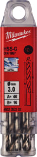 Milwaukee - Boor Hss-G Mtlbr 3X16X46 Ds10