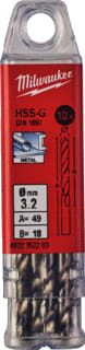 Milwaukee - Boor Hssg Mtlbr 3,2X18X49 Ds10