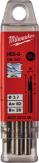 Milwaukee - Boor Hss-G Mtlboor 3,7X20 Ds10