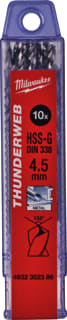 Milwaukee - Boor Thndrwb Hss-G 4,5X80 Ds10