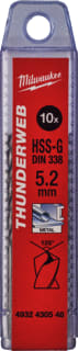 Milwaukee - Boor Thndrw Hss-G 5,2X86 Ds10