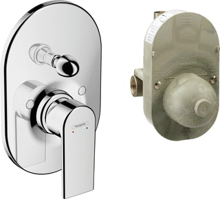 Hansgrohe - Vernis Shape Badmengkraan (opbouw) 1gr inbouw bmk set