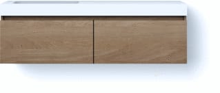 Looox - Solid Box Wastafelonderkast wastokst sb 140l 2ld og