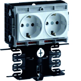 Hager - Tehalit Opbouwdoos plintgoot Fr Outl Incl. 2 Wcd 80 Wt