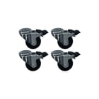 Runpotec - Geleidewielset voor kabelroller Zwenkwiel Set 4Dlg