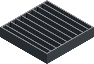 Aco - Stainless EG Putrooster Staafrooster Rvs H=20Mm