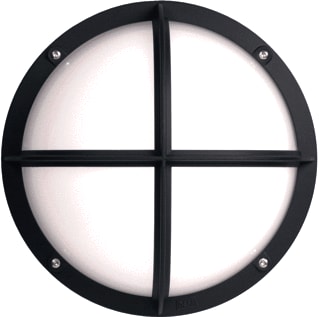 DEFA - Plafond-/wandarmatuur Nep Rond Kru 8W 4K Det Zw