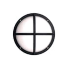 DEFA - Plafond-/wandarmatuur Nep Rond Kru 8W 4K Det Zw