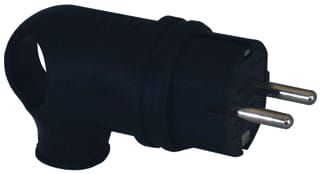 Power - SOLID Geaarde stekker Stek 16A Haaks Ra Ip44 Zw