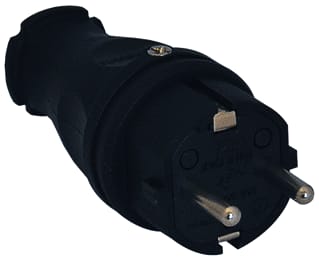 Power - SOLID Geaarde stekker Stek 16A Ra Ip44 Zw