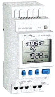 Paladin - Terminal Digitale schakelklok vr paneelbouw Schakkl Di1 W56 16A 230V