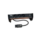 Ratio Electric - Desk-Top PLUS Bureau aansluitunit  3xschuko 2xusb zw