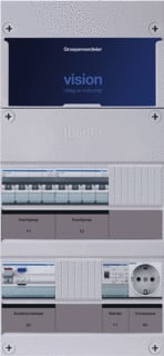 Hager - VISION Groepenkast, geassembleerd grpverd. 3f vkg000u-kktw