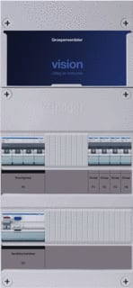 Hager - VISION Groepenkast, geassembleerd Grpverd. 3F Vkg004U-K