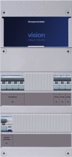 Hager - VISION Groepenkast, geassembleerd Grpverd. 3F Vkg013U-D