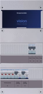 Hager - VISION Groepenkast, geassembleerd Grpverd. 3F Vkg022K