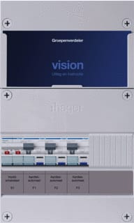 Hager - VISION Groepenkast, geassembleerd Grpverd. 1F Vkg030A