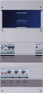 Hager - VISION Groepenkast, geassembleerd grpverd. 1f vkg030d-ft