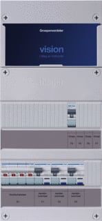 Hager - VISION Groepenkast, geassembleerd grpverd. 3f vkg031k