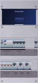 Hager - VISION Groepenkast, geassembleerd Grpverd. 3F Vkg031K-K