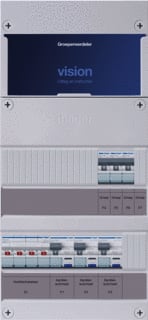 Hager - VISION Groepenkast, geassembleerd grpverd. 3f vkg033k