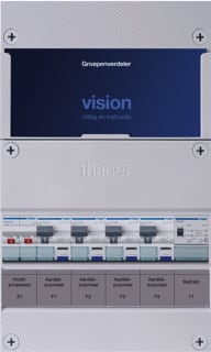 Hager - VISION Groepenkast, geassembleerd grpverd. 1f vkg040a-t