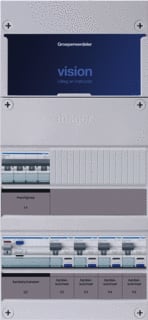 Hager - VISION Groepenkast, geassembleerd Grpverd. 3F Vkg040U-K