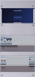 Hager - VISION Groepenkast, geassembleerd Grpverd. 1F Vkg200D-T