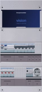 Hager - VISION Groepenkast, geassembleerd Grpverd. 3F Vkg200K-Ktw