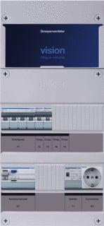 Hager - VISION Groepenkast, geassembleerd grpverd. 3f vkg200u-ktw