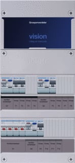 Hager - VISION Groepenkast, geassembleerd Grpverd. 3F Vkg211L