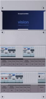 Hager - VISION Groepenkast, geassembleerd grpverd. 1f vkg212e-t