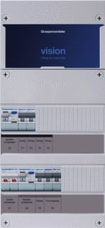Hager - VISION Groepenkast, geassembleerd Grpverd. 1F Vkg21E-F