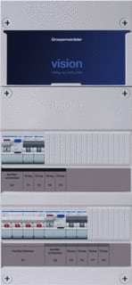 Hager - VISION Groepenkast, geassembleerd Grpverd. 3F Vkg220L