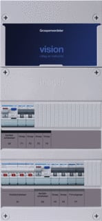 Hager - VISION Groepenkast, geassembleerd Grpverd. 3F Vkg220L-F