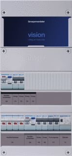 Hager - VISION Groepenkast, geassembleerd Grpverd. 3F Vkg220L-Ft