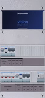 Hager - VISION Groepenkast, geassembleerd Grpverd. 3F Vkg220L-T