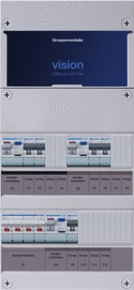 Hager - VISION Groepenkast, geassembleerd Grpverd. 3F Vkg221L