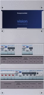 Hager - VISION Groepenkast, geassembleerd Grpverd. 3F Vkg221L-Ft