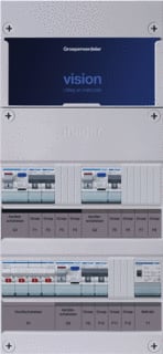 Hager - VISION Groepenkast, geassembleerd Grpverd. 3F Vkg221L-T