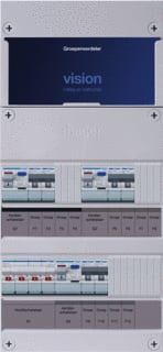 Hager - VISION Groepenkast, geassembleerd Grpverd. 3F Vkg222L