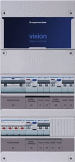 Hager - VISION Groepenkast, geassembleerd Grpverd. 3F Vkg222L-B