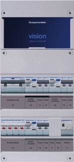 Hager - VISION Groepenkast, geassembleerd Grpverd. 3F Vkg222L-Bt
